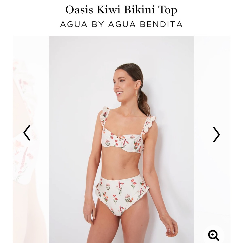 Agua Bendita Oasis Jengibre Bikini Bottom & Oasis Kiwi Bikini top - like new